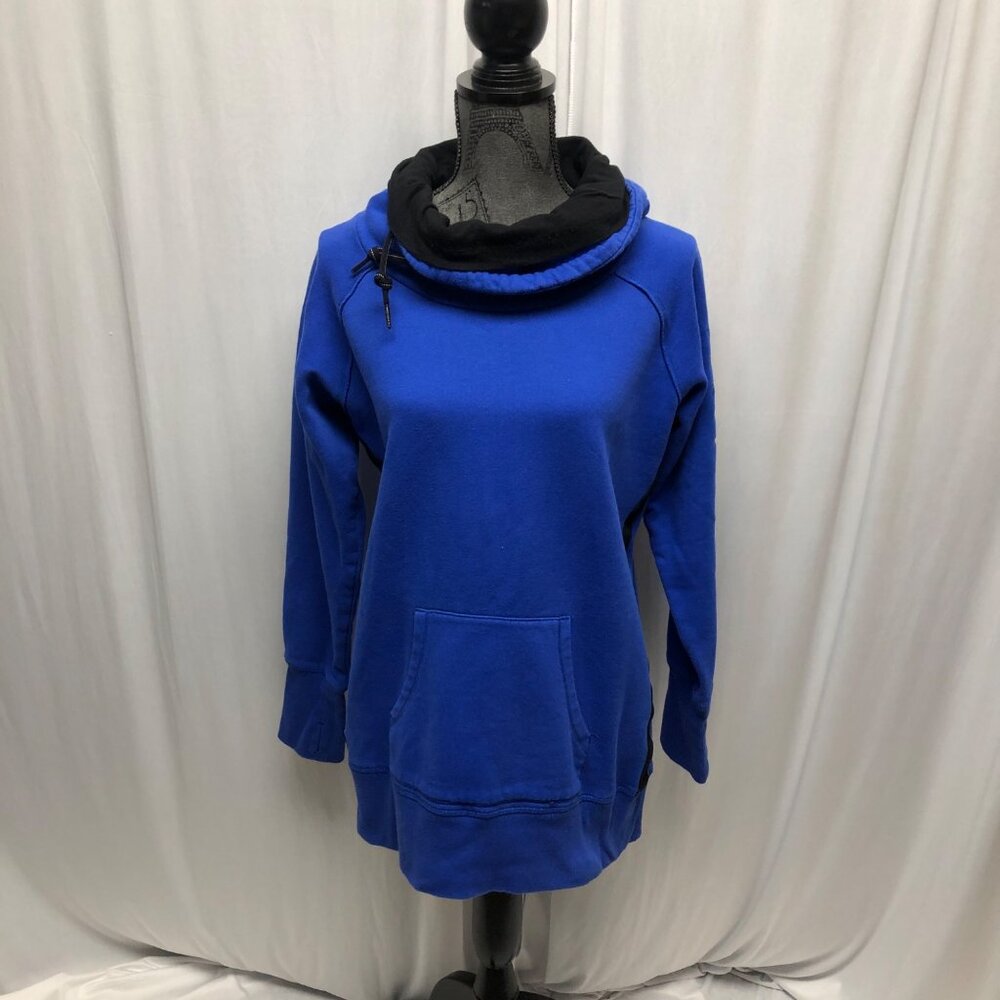 Calvin Klein Sweatshirt Womens Size Large Blue Black Casual Hoodie